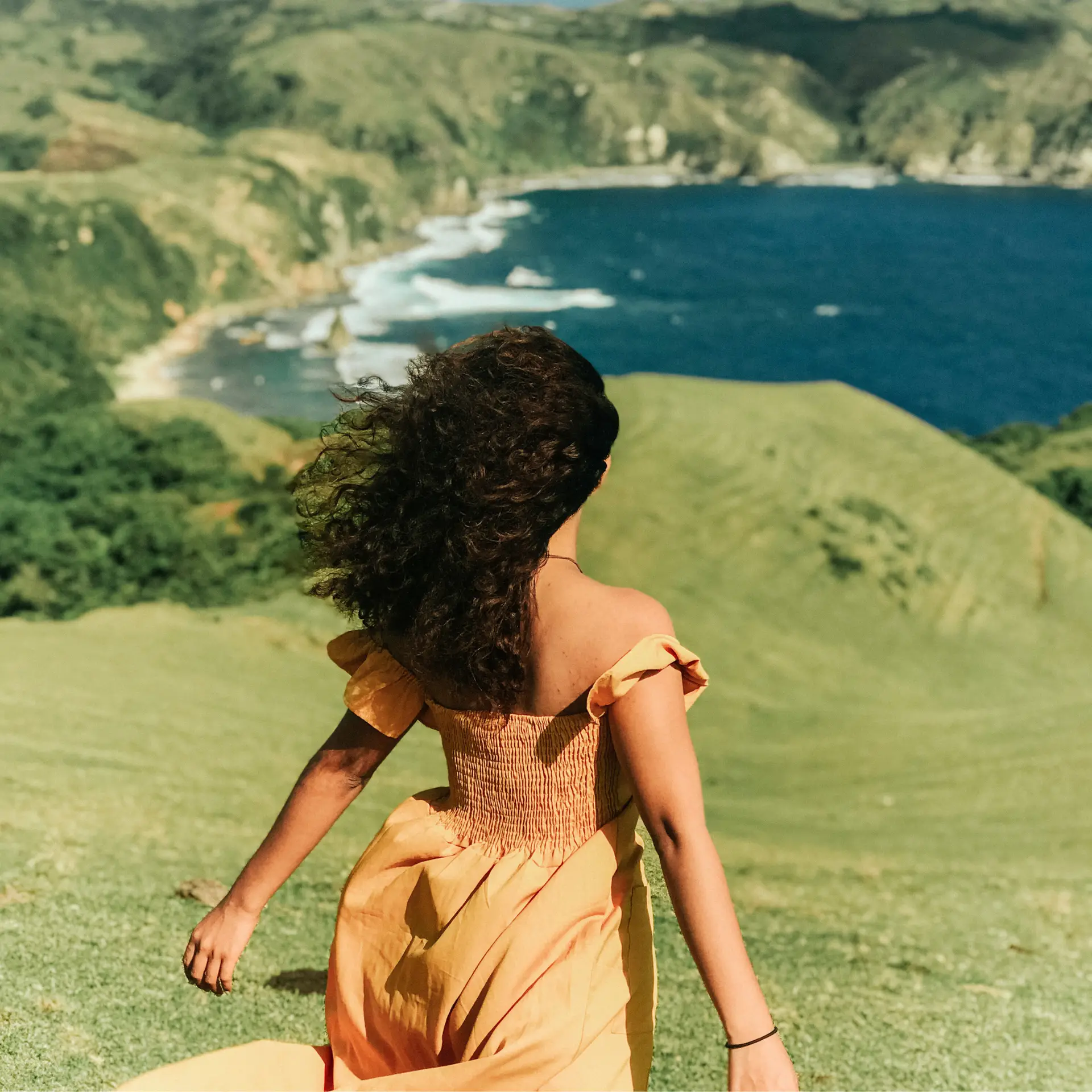 Woman exploring nature during eco-friendly travel